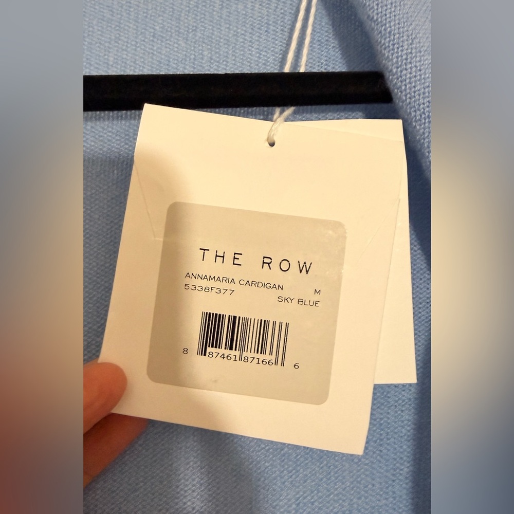 NWT THE ROW Annamaria Cashmere Cardigan Blue Medium - Picture 7 of 11